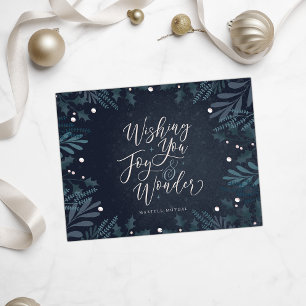 Joy and Wonder Business Holiday postcard
