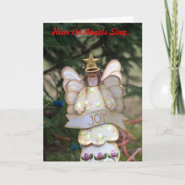 Joy Angel Christmas Spirit Holiday Card (Front)