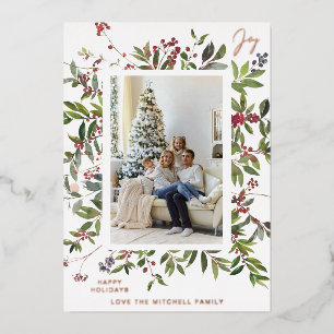 Joy & Berries Holiday Photo - Verti