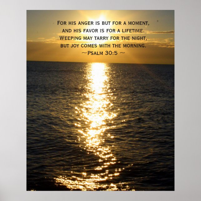 Joy Bible Verse Christian Sunrise quote Poster (Front)