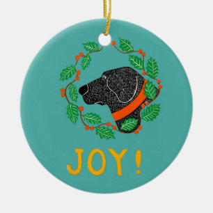 Joy Black Lab Ornament By Stephen Huneck