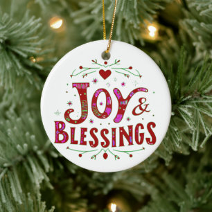 Joy & Blessings Ceramic Tree Decoration