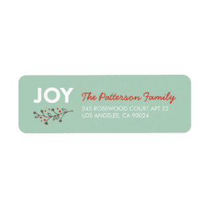 JOY Branch   Modern Holiday Address Labels