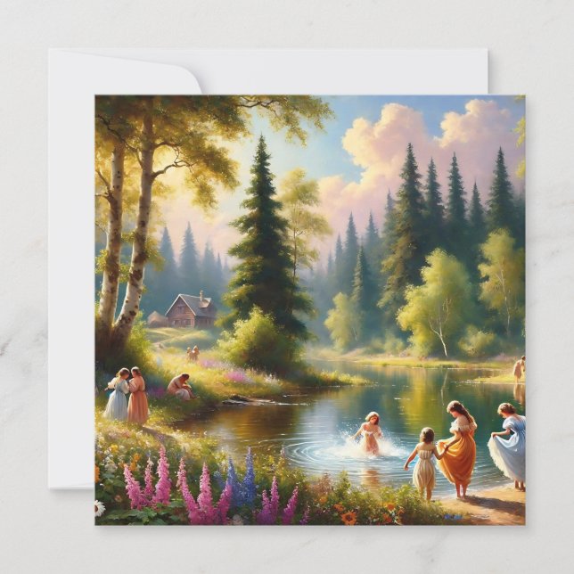 Joy by the Lake Birthday Invitation (Front)