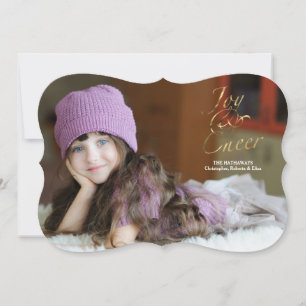 Joy & Cheer  Holiday Photo Card