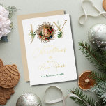 JOY Christmas Baby Photo Tropical Alphabet Foil Holiday Card<br><div class="desc">JOY Christmas Baby Photo Tropical J & Y Alphabet Seasonal Gold Foil Holiday Card.</div>
