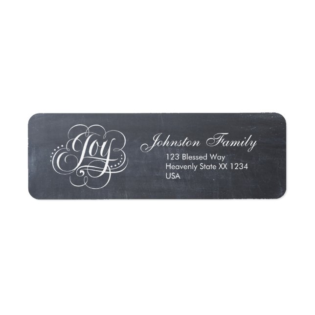 JOY Christmas Calligraphy Swirly Lettering God (Front)