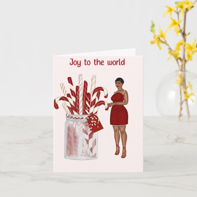 Joy Christmas Card (Yellow Flower)