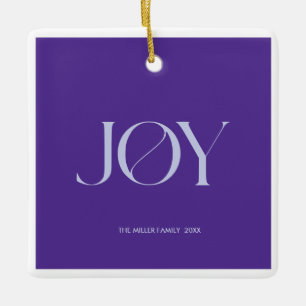 Joy Christmas Ceramic Ornament