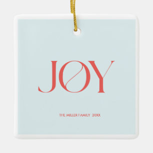 Joy   Christmas Ceramic Ornament
