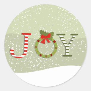 Joy-Christmas Classic Round Sticker