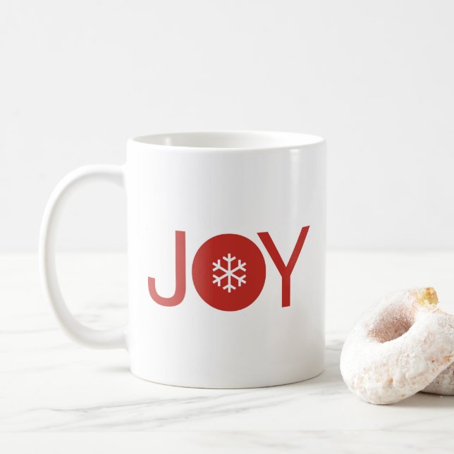Joy Christmas Coffee Mug (With Donut)