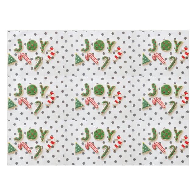 Joy Christmas cookies Tablecloth (Front (Horizontal))