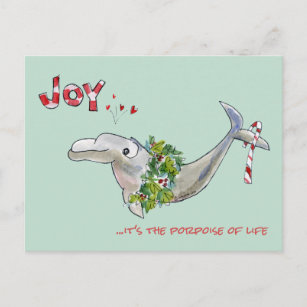 This Card is Multi-Porpoise Colour Rainbow Pun Motivational Postcard