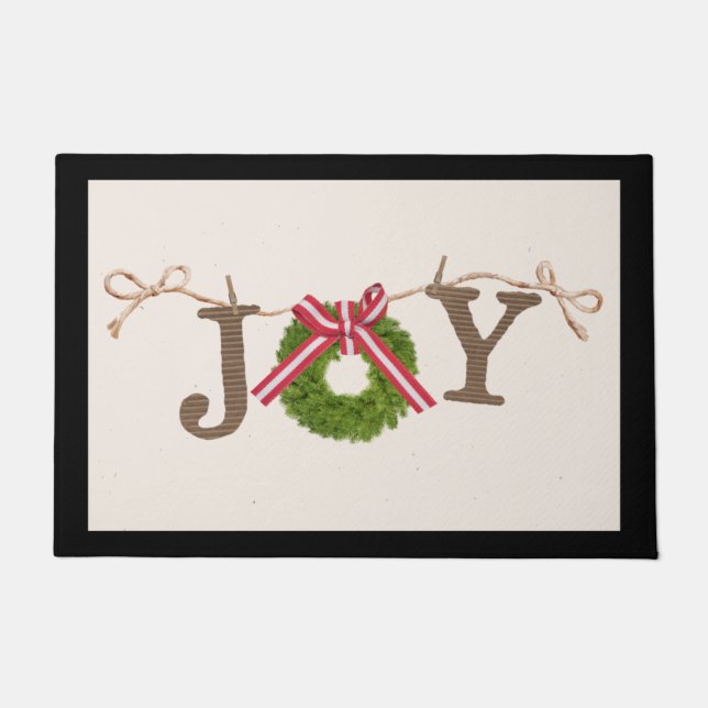 Joy Christmas Doormat (Front)