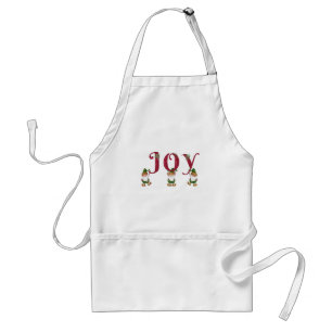 JOY Christmas Elves holding Letters Standard Apron