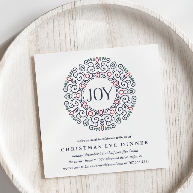 Joy | Christmas Eve Dinner Invitation (Creator Uploaded)