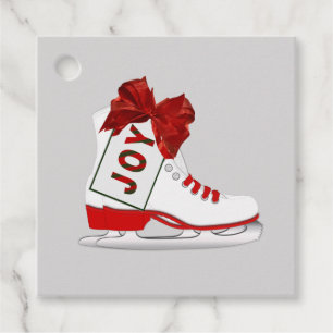 Joy Christmas Ice Skates Package Gift Present Tags