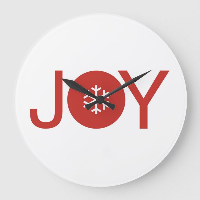 Joy Christmas Large Clock (Front)