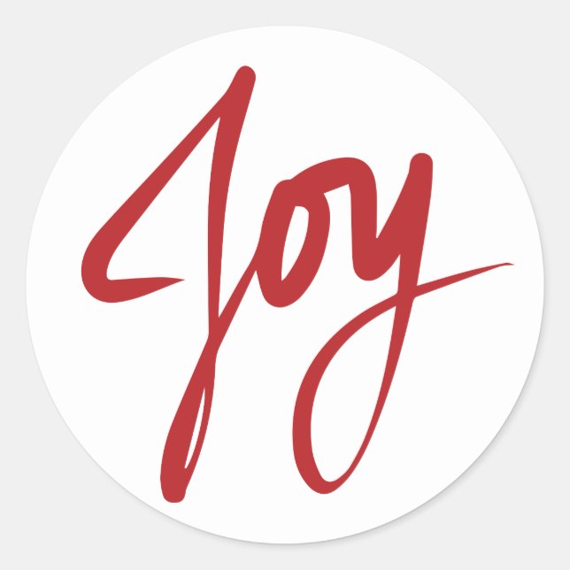 JOY Christmas Round Sticker (Front)