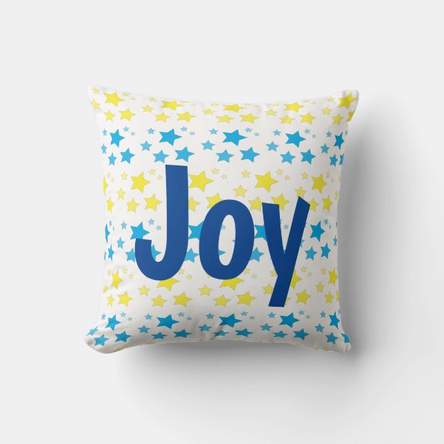 Joy Christmas Star Pillow (Front)