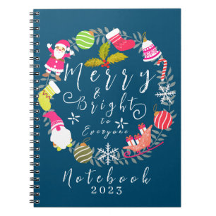 Joy Christmas Turquoise Notebook