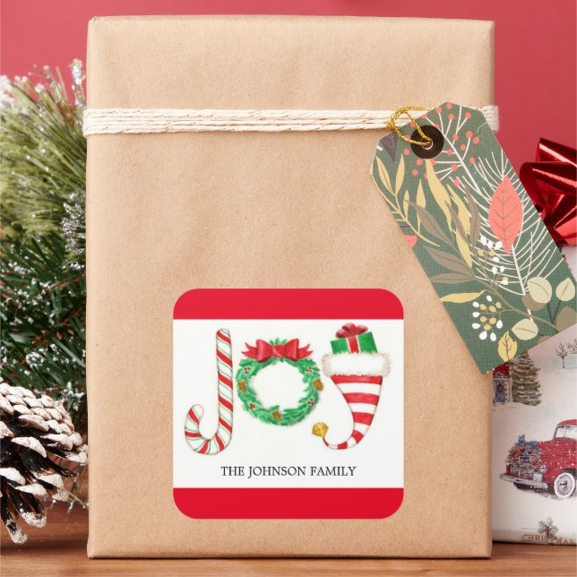 Joy Christmas Watercolor Stickers (Holiday)