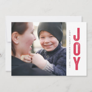 Joy Christmas wishes photo Holiday Card