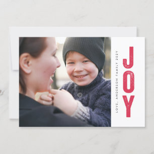 Joy Christmas wishes photo Holiday Card