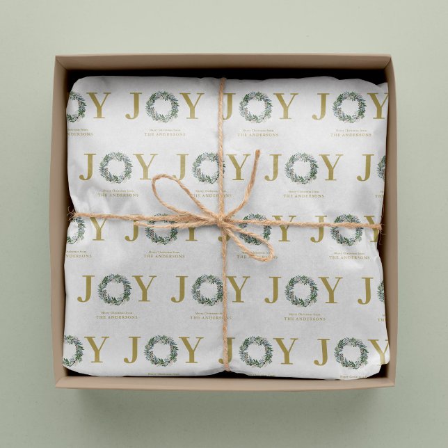 "Joy" Christmas Wreath Tissue Paper (Creator Uploaded)