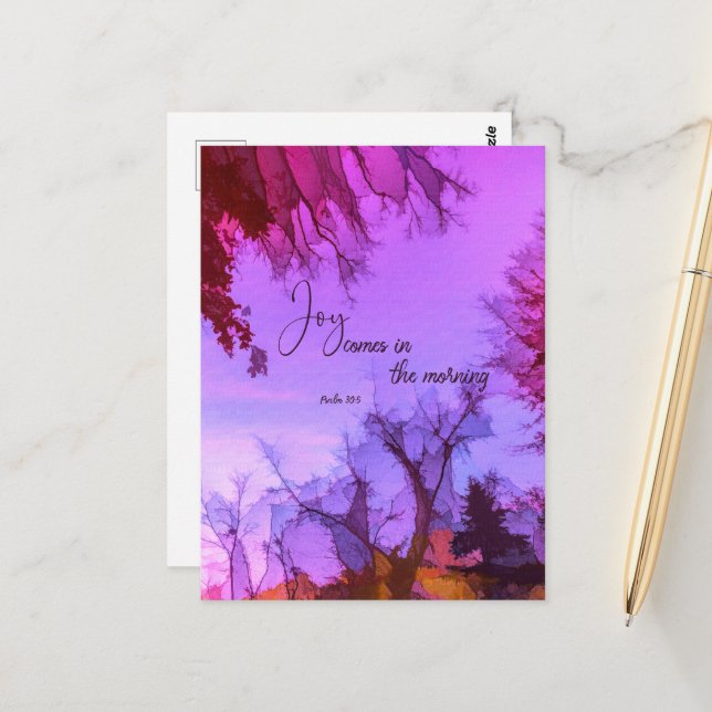 Joy comes in the Morning  Postcard (Front/Back In Situ)