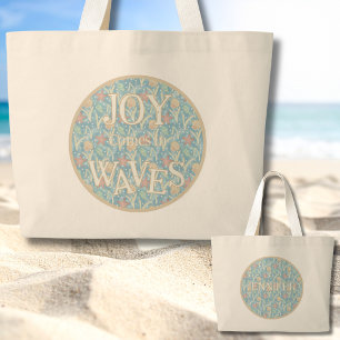 Joy Comes in Waves – Boho Beach  Large Tote Bag
