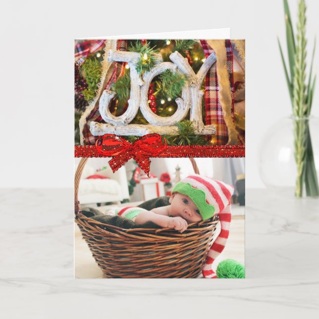 Joy country Christmas Card with your own Photo (Front)