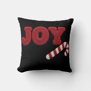 Joy Crochet Christmas Decorative Cushion