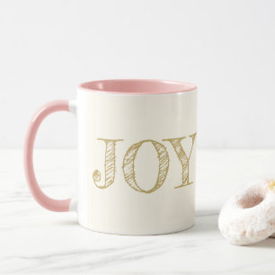 Joy Custom Colour Mug Christmas Holiday Gift Mug