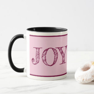 Joy Custom Colour Mug Christmas Holiday Gift Mug