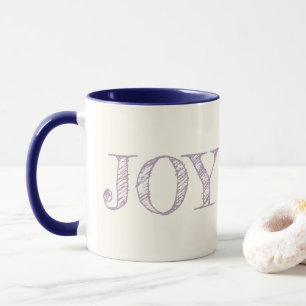 Joy Custom Colour Mug Christmas Holiday Gift Mug