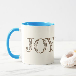 Joy Custom Colour Mug Christmas Holiday Gift Mug