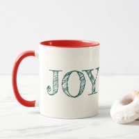 Joy Custom Colour Mug Christmas Holiday Gift Mug
