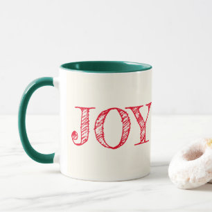 Joy Custom Colour Mug Christmas Holiday Gift Mug