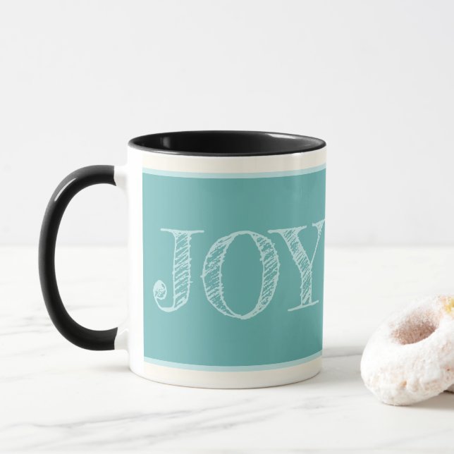 Joy Custom Colour Mug Christmas Holiday Gift Mug (With Donut)