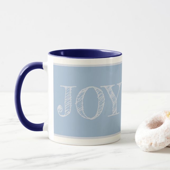 Joy Custom Colour Mug Christmas Holiday Gift Mug (With Donut)