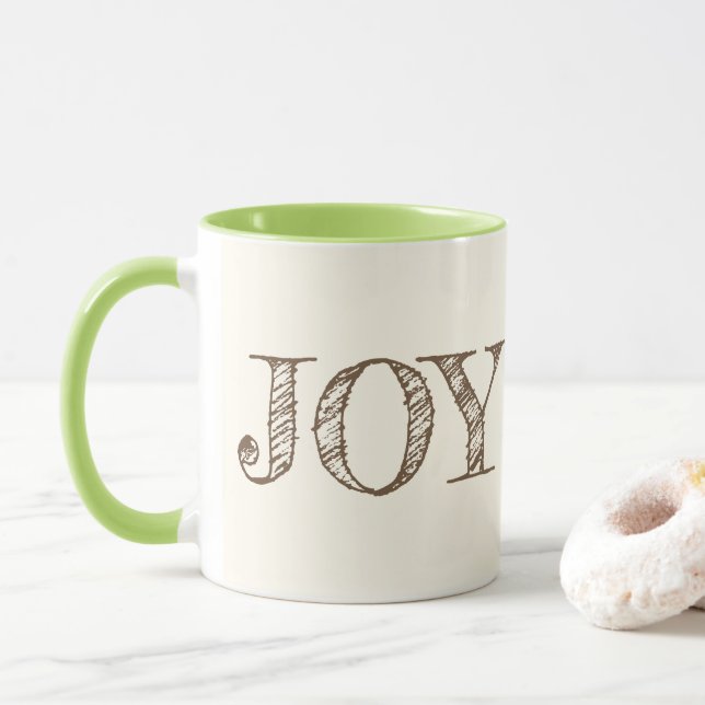 Joy Custom Colour Mug Christmas Holiday Gift Mug (With Donut)