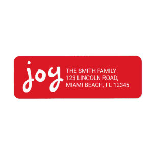 Joy   Cute and Fun Red Christmas Holidays