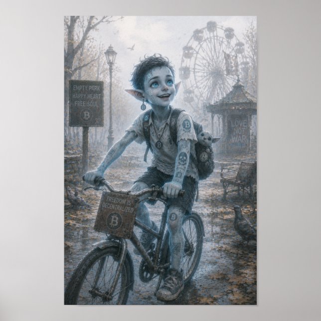 Joy / Cyclist / Empty Park Poster (Front)