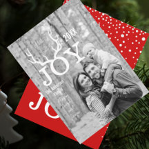 Joy Deer Antlers Holiday Christmas Any Colour Back