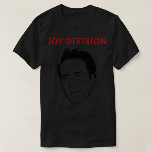 Joy Division Nic Cage Parody Meme T-Shirt (Design Front)