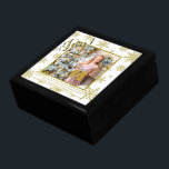 Joy! Elegant Gold Snowflakes Holiday Photo Gift Box<br><div class="desc">This gorgeous keepsake jewellery box makes a wonderful Christmas present,  or box for something even more special inside. The elegant design features a white background with festive gold snowflakes surrounding your photo. The caption reads: Joy! There is space for a short message or greeting and your name.</div>