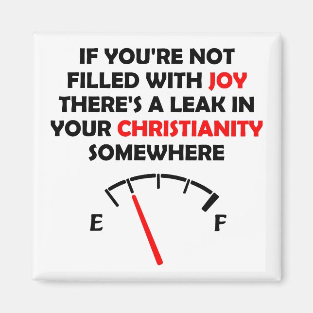 Joy Filled Christian Quotes Sayings Magnet (Front)