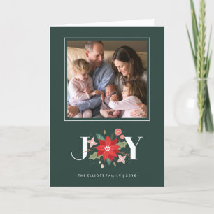 Joy Flourish Holiday Greeting Card - Pine